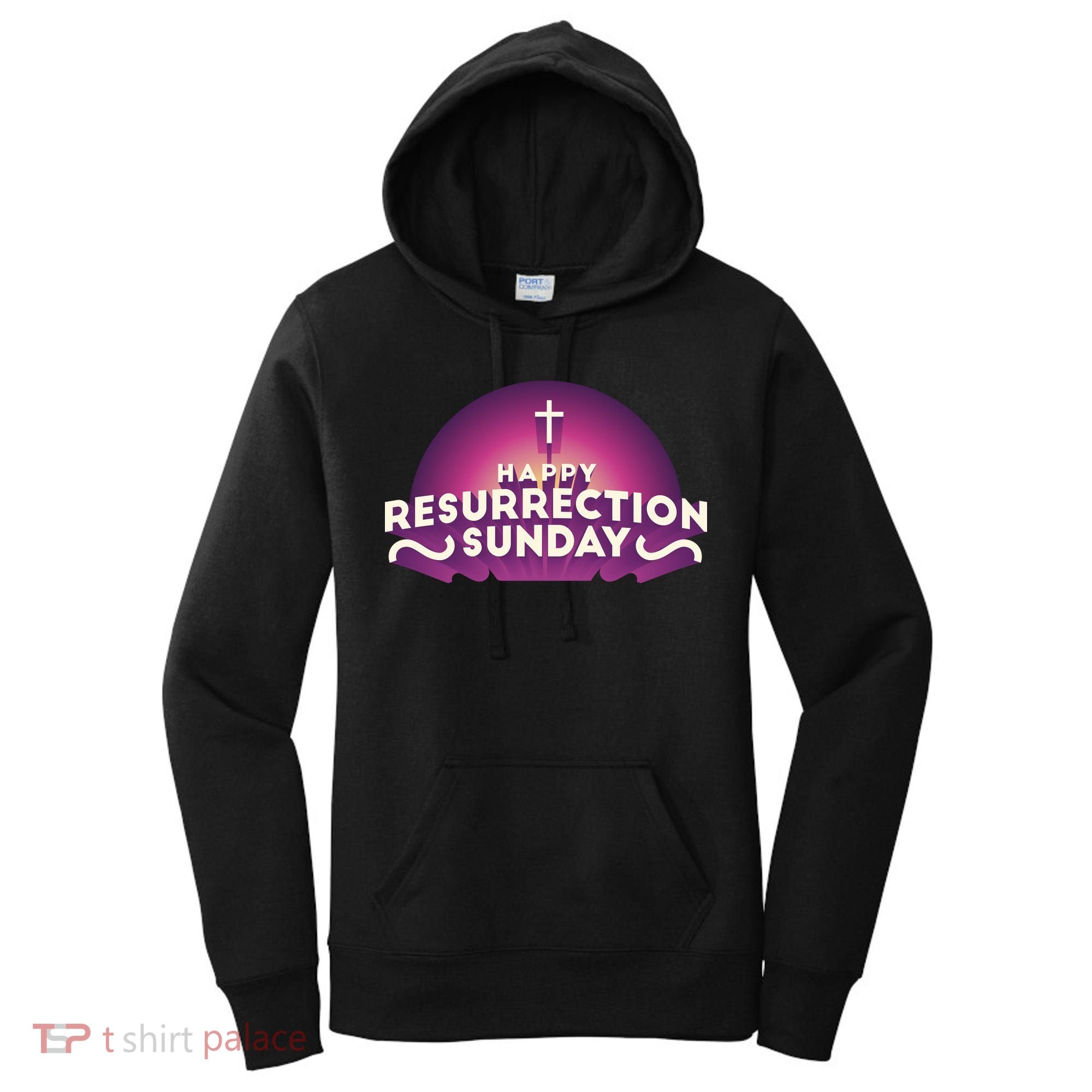 Happy Resurrection Sunday Cross Women's Hoodie