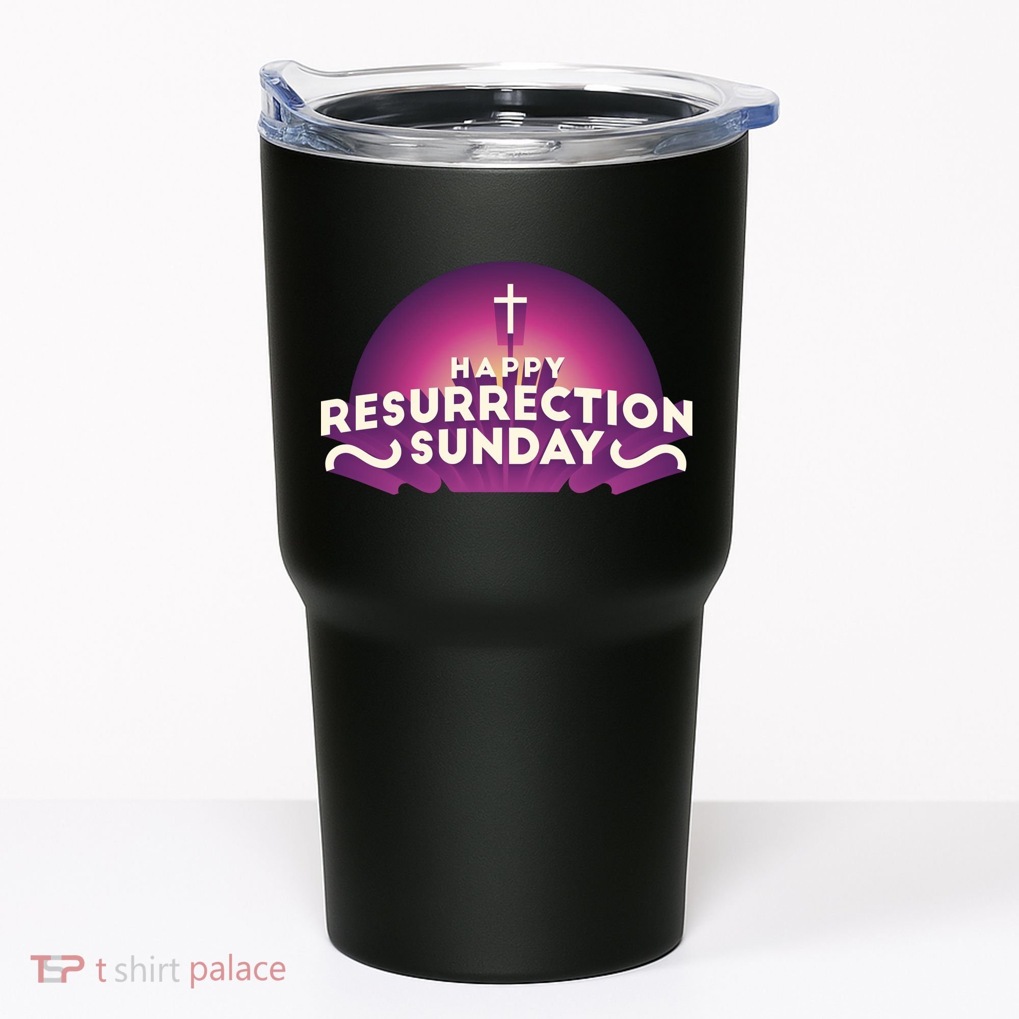 Happy Resurrection Sunday Cross Tumbler