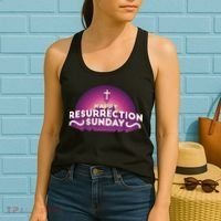 Happy Resurrection Sunday Cross Women's Tank Top thumb 2
