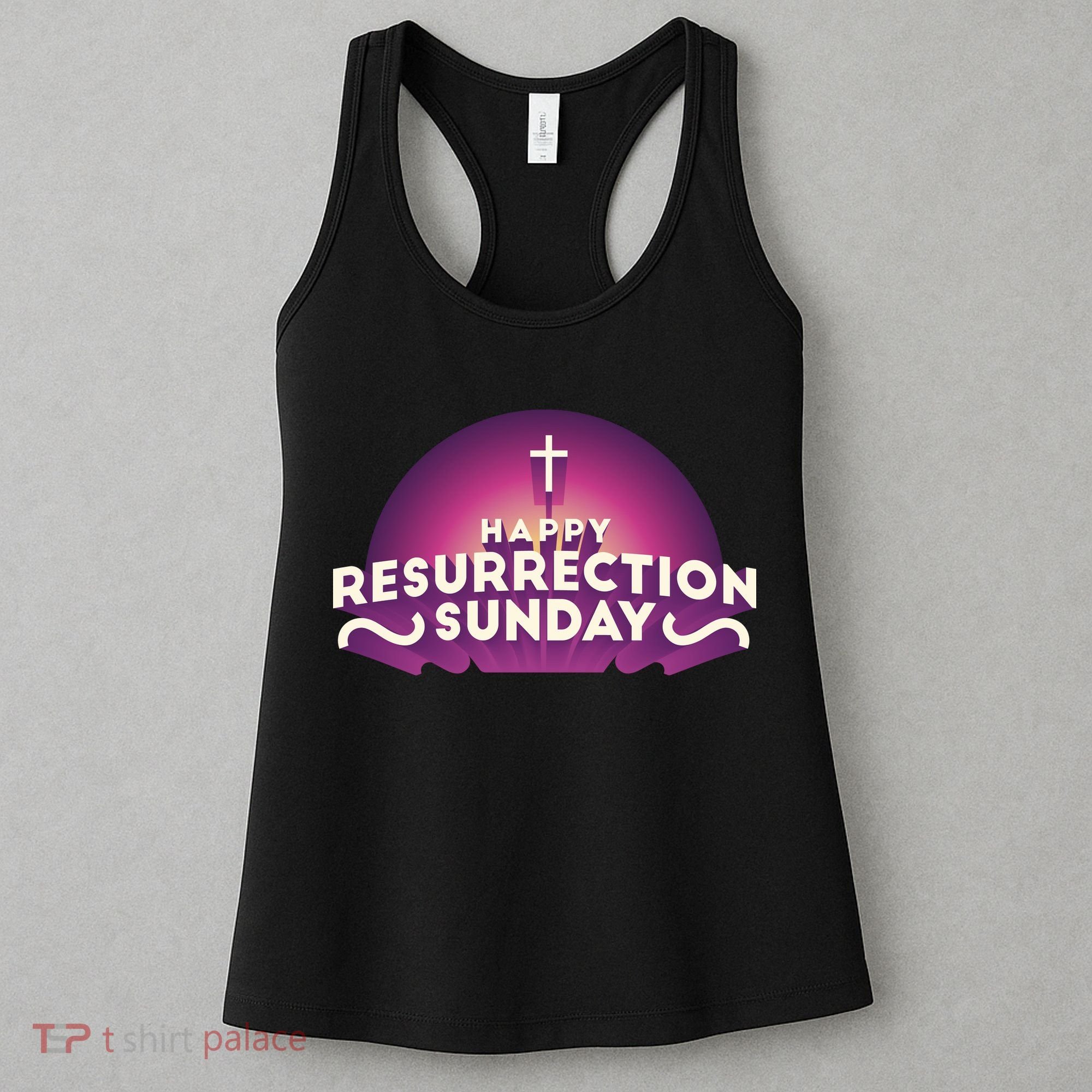 Happy Resurrection Sunday Cross Women's Tank Top