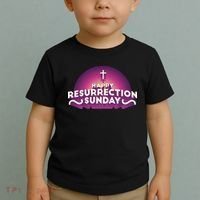 Happy Resurrection Sunday Cross Toddler T-Shirt thumb 2