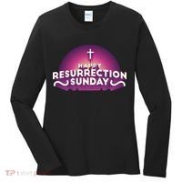 Happy Resurrection Sunday Cross Women's Long Sleeve Shirt thumb 0