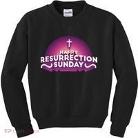 Happy Resurrection Sunday Cross Kids Sweatshirt thumb 0