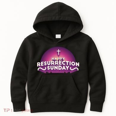 Happy Resurrection Sunday Cross Kids Hoodie