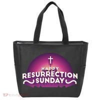 Happy Resurrection Sunday Cross Tote Bag thumb 0