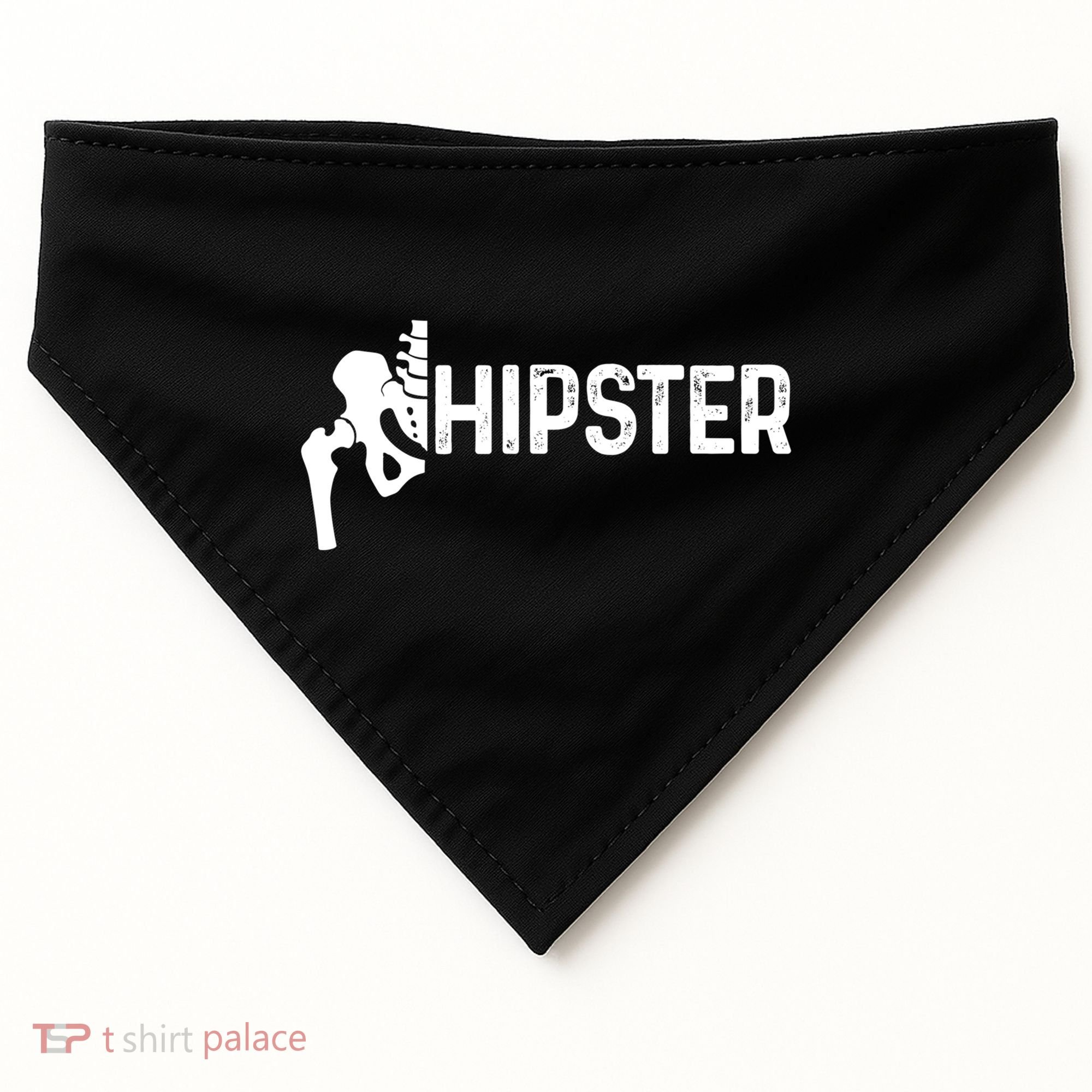 Hip Replacet Surgery Recovery Funny Hippie Hipster Cool Gift USA-Made Doggie Bandana
