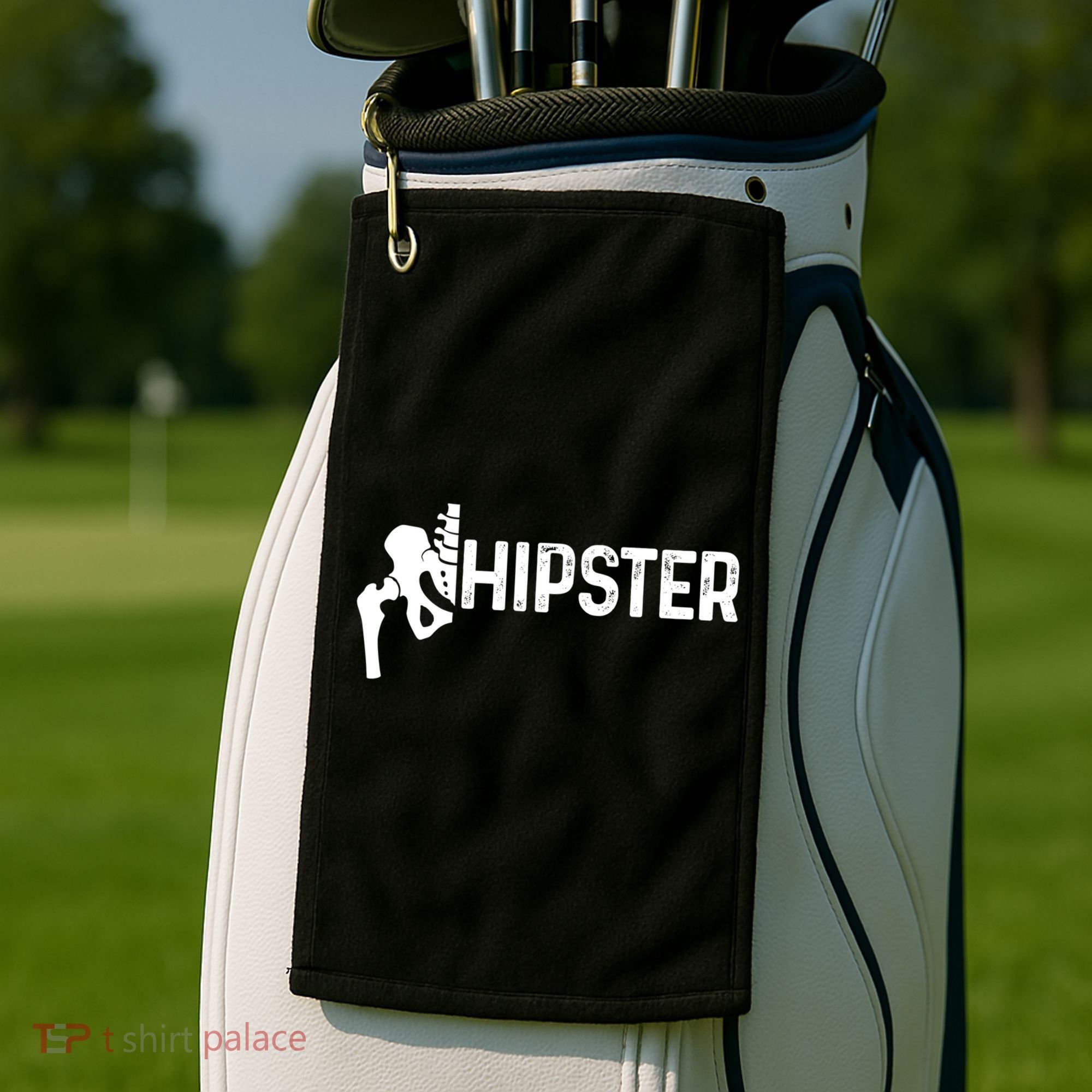 Hip Replacet Surgery Recovery Funny Hippie Hipster Cool Gift Golf Towel