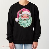 Hand-painted Retro Santa Claus Christmas Cute Women's Sweatshirt thumb 0