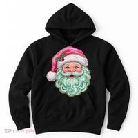 Hand-painted Retro Santa Claus Christmas Cute Hoodie thumb 0