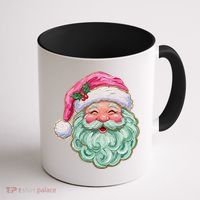 Hand-painted Retro Santa Claus Christmas Cute Coffee Mug thumb 1