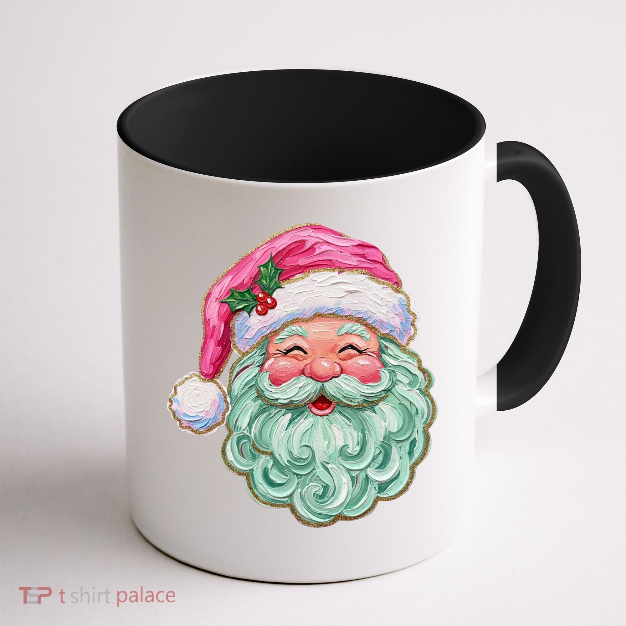 Hand-painted Retro Santa Claus Christmas Cute Coffee Mug