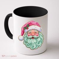 Hand-painted Retro Santa Claus Christmas Cute Coffee Mug thumb 0