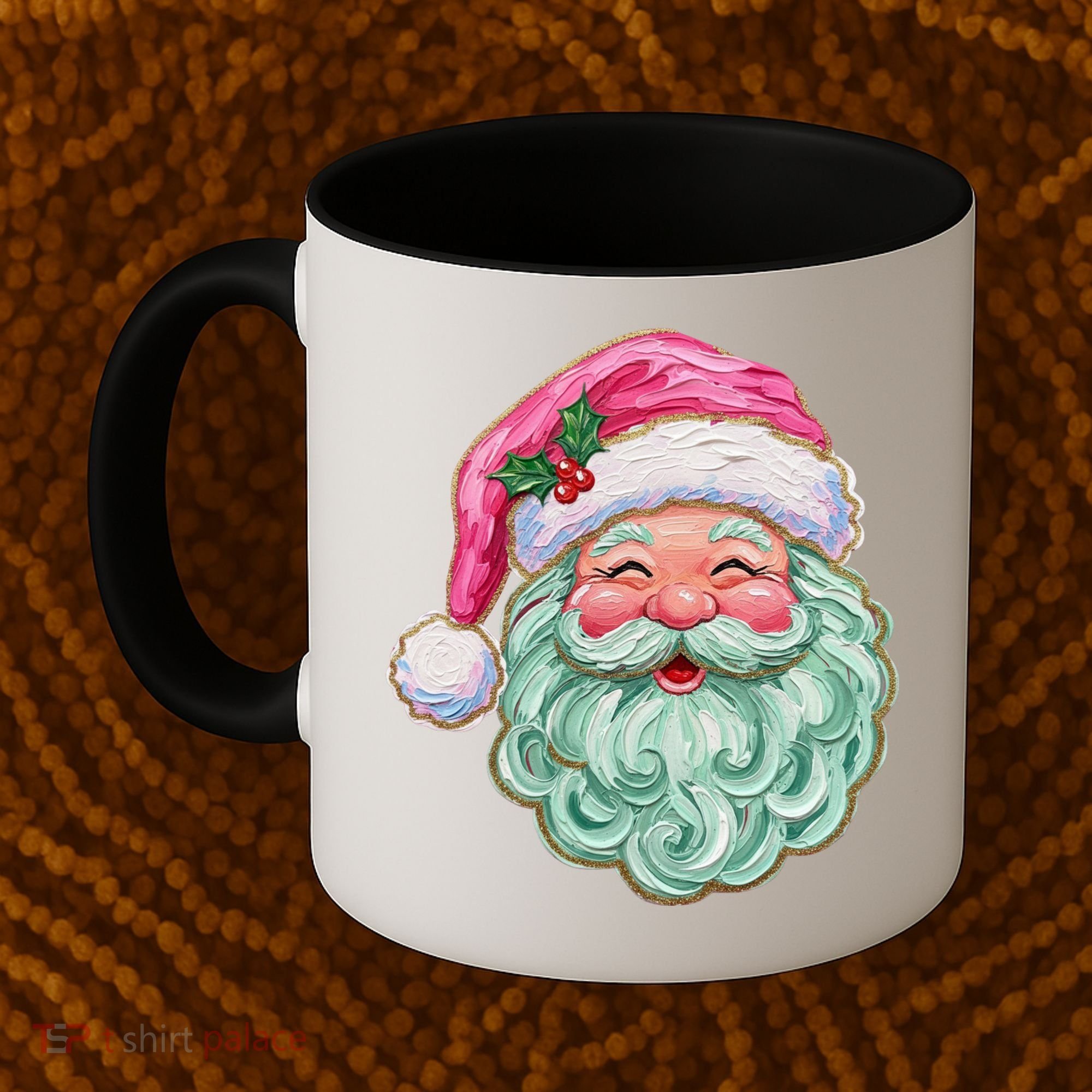 Hand-painted Retro Santa Claus Christmas Cute Coffee Mug
