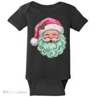 Hand-painted Retro Santa Claus Christmas Cute Baby Bodysuit thumb 0