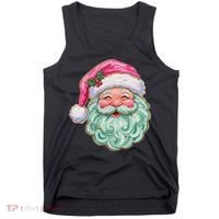 Hand-painted Retro Santa Claus Christmas Cute Tank Top thumb 0