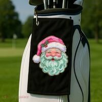 Hand-painted Retro Santa Claus Christmas Cute Golf Towel thumb 2