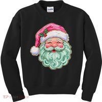 Hand-painted Retro Santa Claus Christmas Cute Kids Sweatshirt thumb 0