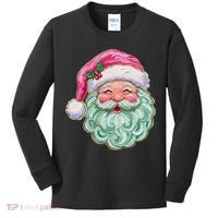 Hand-painted Retro Santa Claus Christmas Cute Kids Long Sleeve Shirt thumb 0