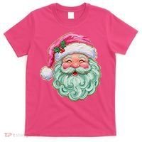 Hand-painted Retro Santa Claus Christmas Cute T-Shirt thumb 0