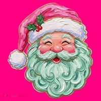 Hand-painted Retro Santa Claus Christmas Cute Mousepad thumb 1