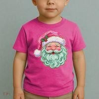 Hand-painted Retro Santa Claus Christmas Cute Toddler T-Shirt thumb 2