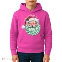 Hand-painted Retro Santa Claus Christmas Cute Kids Hoodie thumb 4