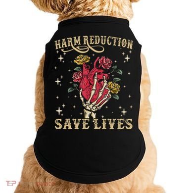 Harm Reduction Save Lives Skeleton Doggie Tank