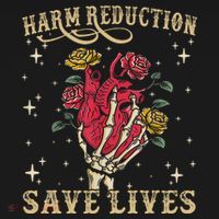 Harm Reduction Save Lives Skeleton USA-Made Doggie Bandana thumb 2