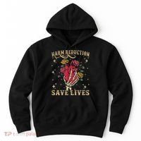 Harm Reduction Save Lives Skeleton Hoodie thumb 0