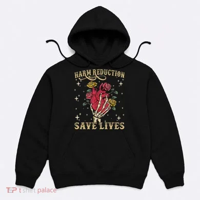 Harm Reduction Save Lives Skeleton Hoodie