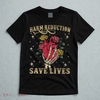 Harm Reduction Save Lives Skeleton T-Shirt thumb 5