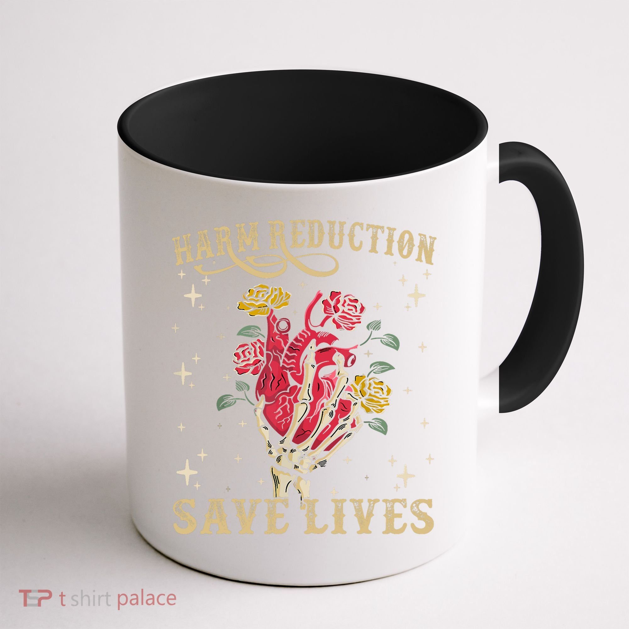 Harm Reduction Save Lives Skeleton Coffee Mug