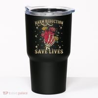 Harm Reduction Save Lives Skeleton Tumbler thumb 0