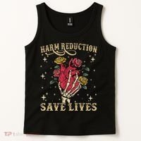 Harm Reduction Save Lives Skeleton Tank Top thumb 2