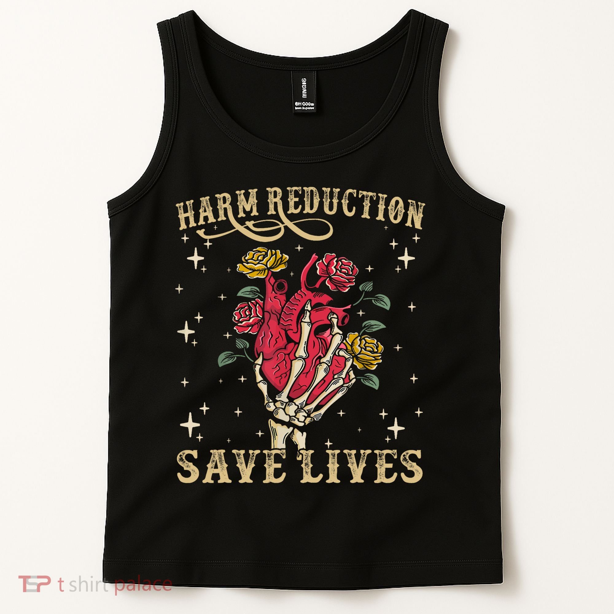 Harm Reduction Save Lives Skeleton Tank Top