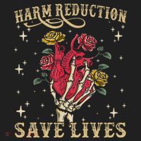 Harm Reduction Save Lives Skeleton Golf Towel thumb 3