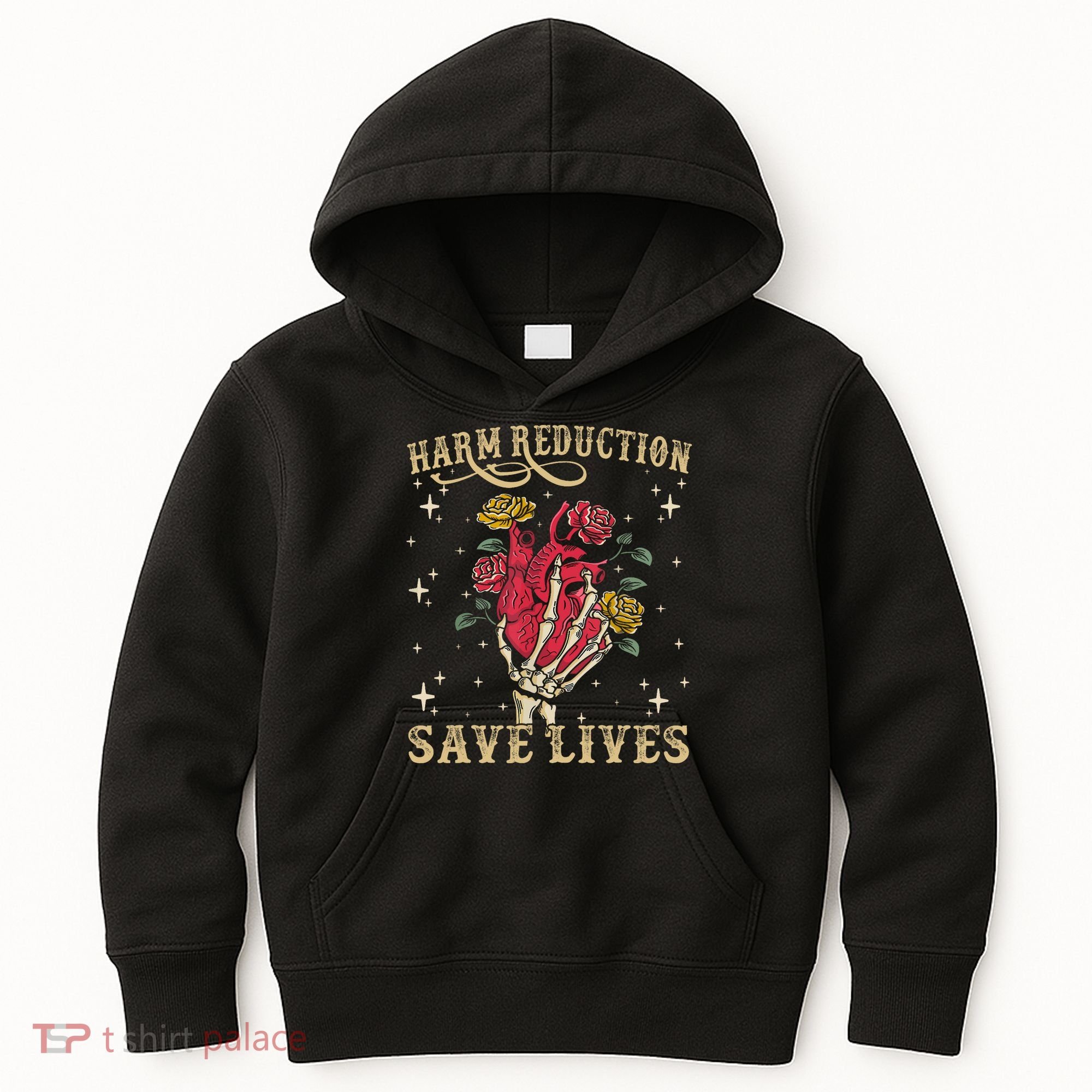 Harm Reduction Save Lives Skeleton Kids Hoodie