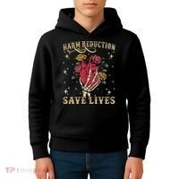 Harm Reduction Save Lives Skeleton Kids Hoodie thumb 4