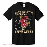 Harm Reduction Save Lives Skeleton Kids T-Shirt thumb 0