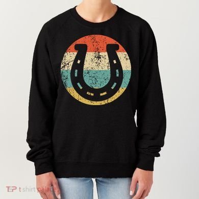 Horseshoe Retro Style Lucky Pullover Women's Sweatshirt