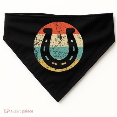 Horseshoe Retro Style Lucky Pullover USA-Made Doggie Bandana