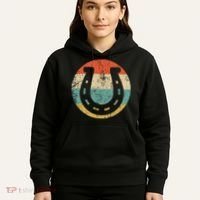 Horseshoe Retro Style Lucky Pullover Hoodie thumb 5