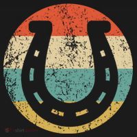 Horseshoe Retro Style Lucky Pullover Long Sleeve Shirt thumb 2