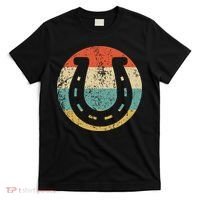 Horseshoe Retro Style Lucky Pullover T-Shirt thumb 0