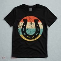 Horseshoe Retro Style Lucky Pullover T-Shirt thumb 5