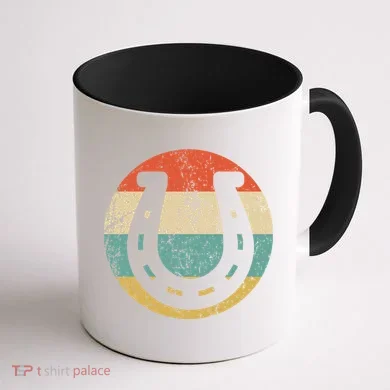 Horseshoe Retro Style Lucky Pullover Coffee Mug back