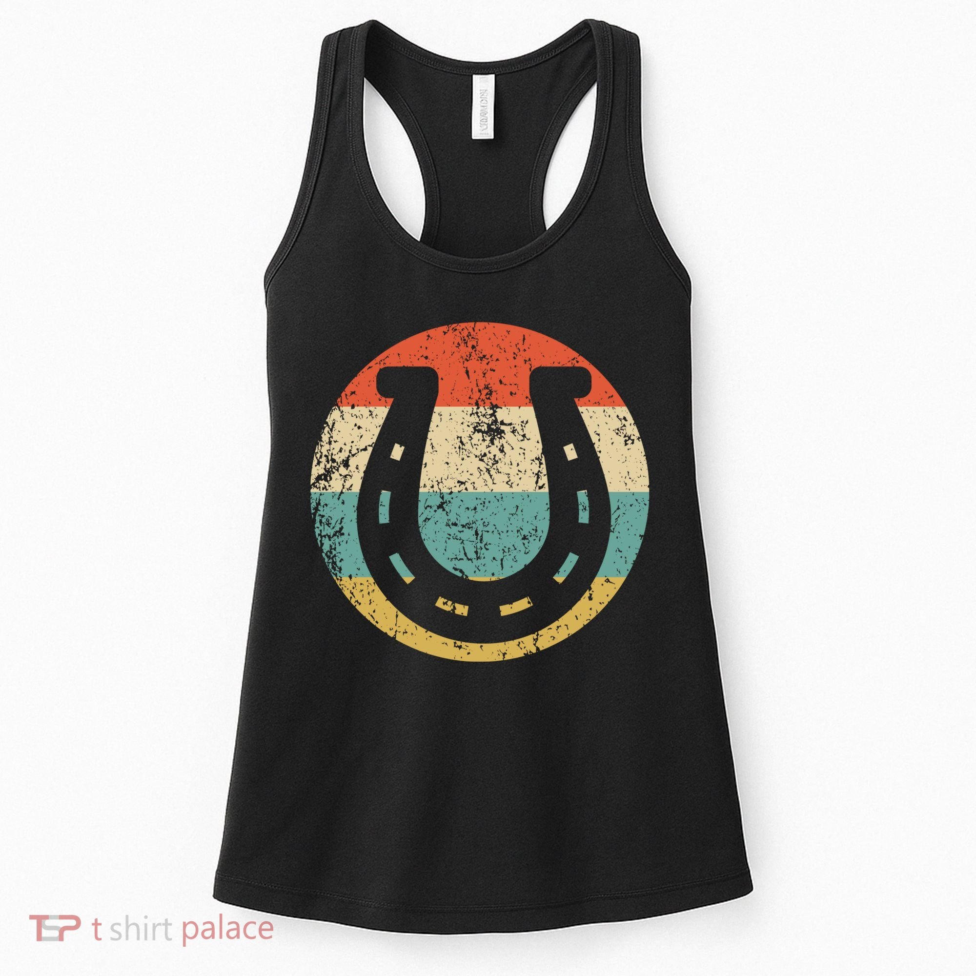 Horseshoe Retro Style Lucky Pullover Women's Tank Top