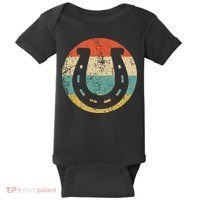 Horseshoe Retro Style Lucky Pullover Baby Bodysuit thumb 0