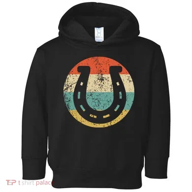 Horseshoe Retro Style Lucky Pullover Toddler Hoodie