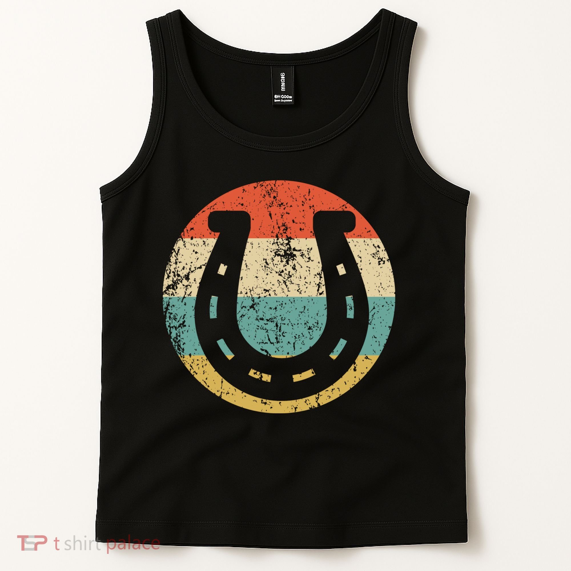 Horseshoe Retro Style Lucky Pullover Tank Top